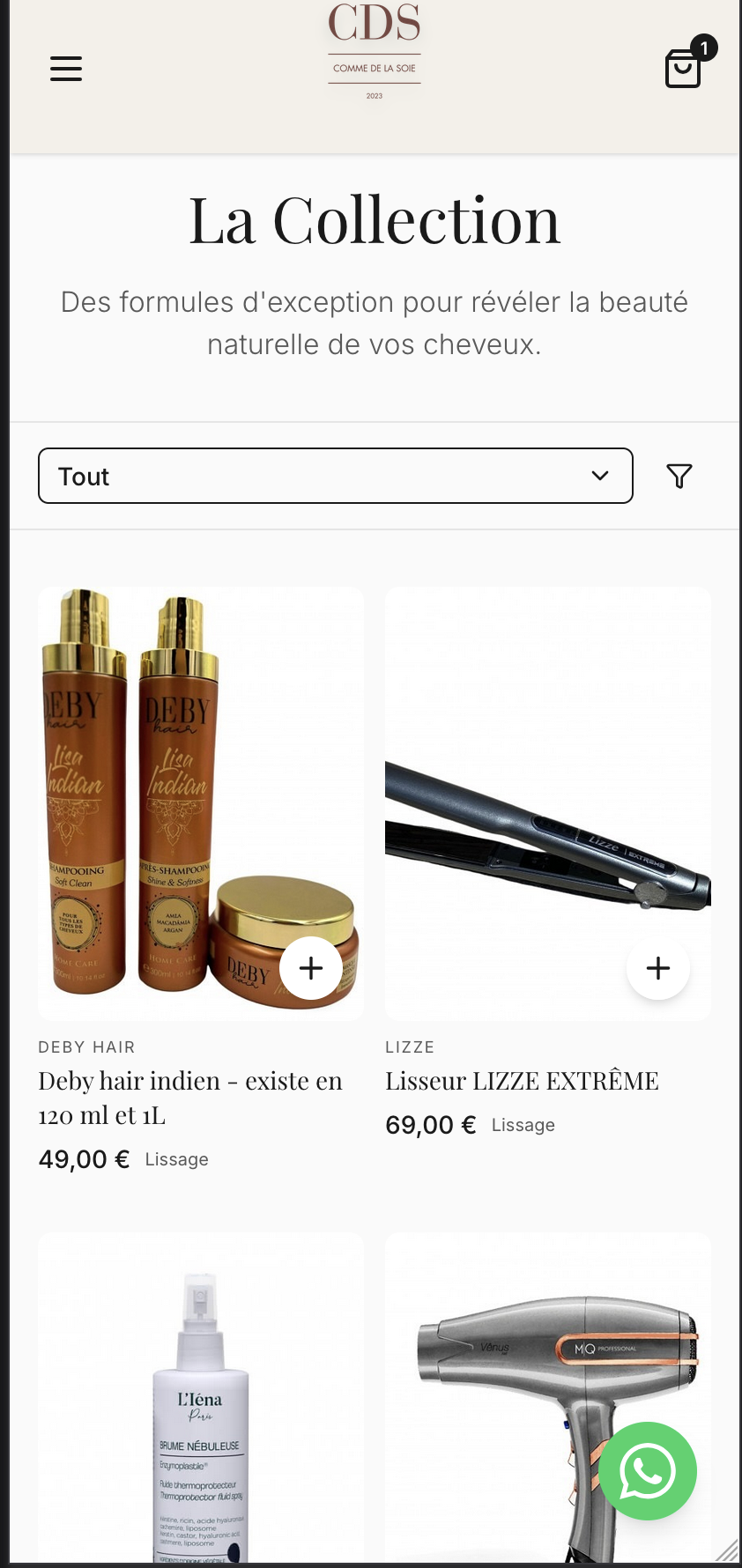 Comme de la Soie — mobile