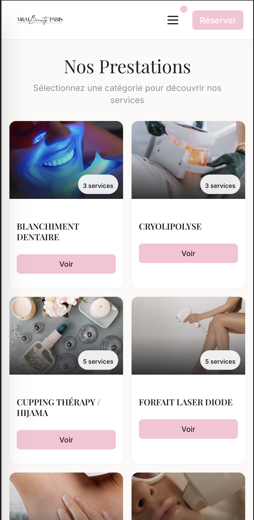 M&M Beauty Paris — mobile