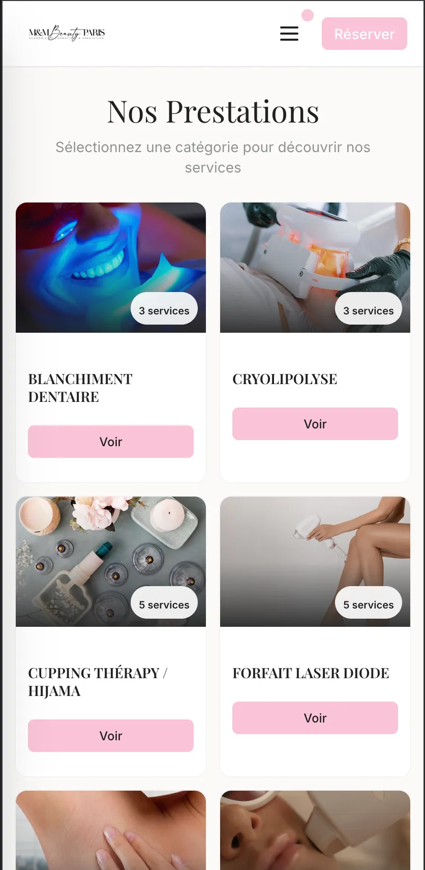 M&M Beauty Paris — mobile